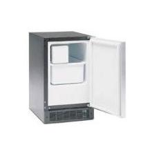Marvel Ice Maker, 15 Inches - Black Cabinet, Brushed Aluminum Door Frame, Stainless Steel Door Panel, Professional Style Stainless Steel Handle