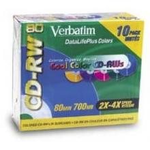 Verbatim CD-RW 2x-4x 80min Slim 10pk