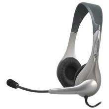 Cyber Acoustics Silver Stereo Headset/Mic
