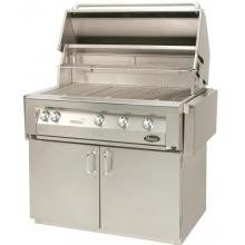 Vintage Gas Grills 42 Inch Natural Gas Grill On Cart With Smoker Burner, Rotisserie Burner, And Adjustable Infrared Sear Zone