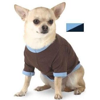 Doggie Skins Ringer T-Shirt S (Light Blue/Navy)