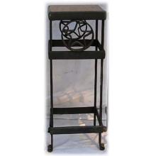 Teak Wood Medium Plant Stand -Star