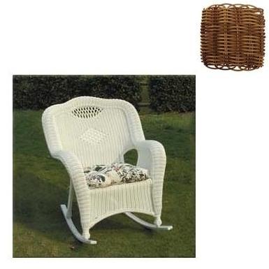 North Cape Richmond Steel Frame Resin Wicker Rocker - Walnut