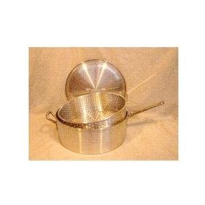 Aluminum Fry Pot W/ Basket And Lid - 14 Inch