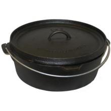 Cajun Cookware Seasoned Cast Iron Camp Pot Without Legs 6 Qt.