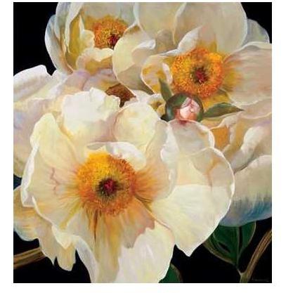 Chinese Peonies Trio Poster Print