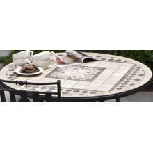 Alfresco Home Basilica 48 Inch Round Dining Table Top With Umbrella Hole