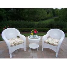 Oakland Living Resin Wicker 3 Piece Seating Set With Cushions
