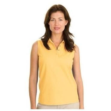 Port Authority Ladies Silk Touch Sleeveless Polo Shirt Medium - Banana Port Authority Ladies Silk Touch Sleeveless Polo Shirt Medium - Banana