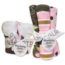 Maya/Blossoms Bib And Burp Cloth Set
