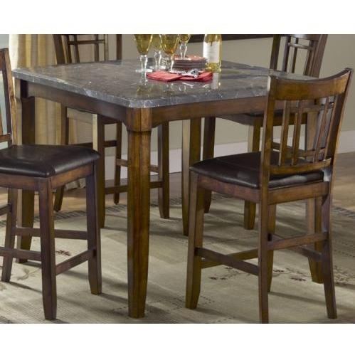 Hillsdale Patterson Gathering Table With Marble Top - Dark Oak - 4078-836