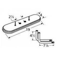 Aluminized Steel Oval Twin, Centered, 2.25 Inch Offset Burner 15222-71122