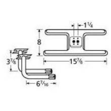 Stainless Steel H Twin, Centered, 1.25 Inch Offset Burner 10502-75812