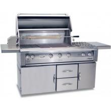 Alfresco Gas Grills LX2 56 Inch Propane Gas Grill With Sear Zone, Side Burners, And Rotisserie On Refrigerated Cart