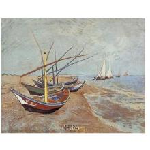 Boats At Saint-Maries, 1888 Poster Print