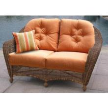 North Cape Port Royal Resin Wicker Loveseat - Walnut