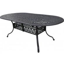 Darlee Elisabeth Cast Aluminum Dining Table - 42 Inch X 84 Inch Oval
