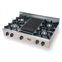 FiveStar 36 Inch Natural Gas 4 Burner Cooktop With Griddle - Stainless Steel