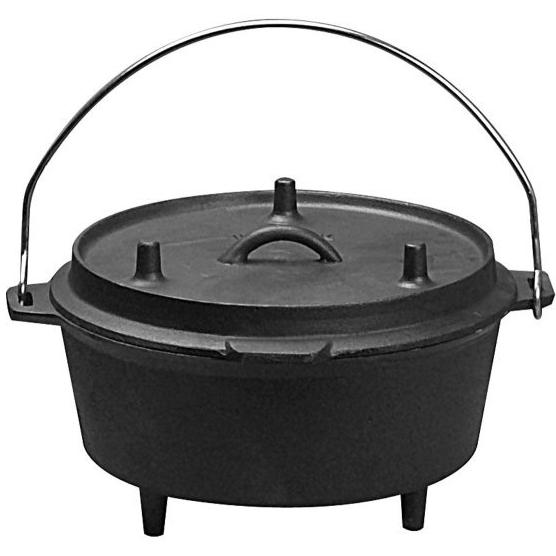 Universal Dutch Ovens Camping Seasoned Cast Iron Dutch Oven - PS193