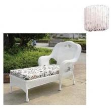 North Cape Richmond Aluminum Frame Resin Wicker Chaise Lounge - White