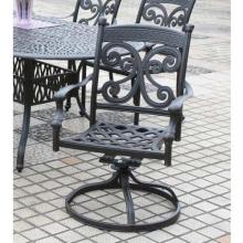 Alfresco Home Farfalla Cast Aluminum Outdoor Dining Swivel Rocker Chair - Set Of 2