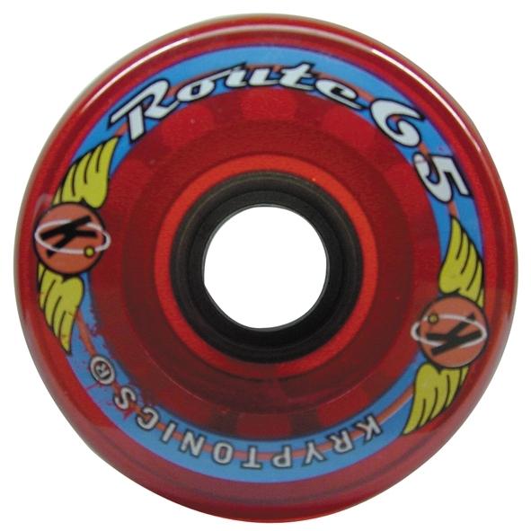 Kryptonics Route 65/78 Clear Red, Set Of 4