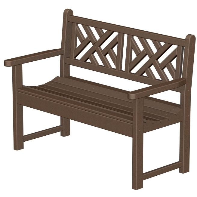 Poly-Wood Recycled Plastic Wood Chippendale Bench - 48 Inches