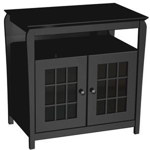 32 Inch VENETO SERIES HI BOY A V CREDENZA (BLACK) by TECHCRAFT