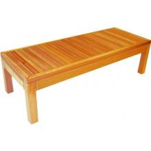 24 X 63 Inch Rectangle Western Red Cedar Coffee Table With Exterior Stain Finish By Cedar Delite