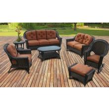 North Cape Augusta Resin Wicker Patio Lounge Set With Coffee Table