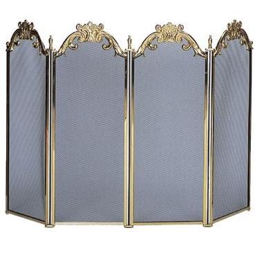 UniFlame 4 Panel Cast Solid Brass Screen