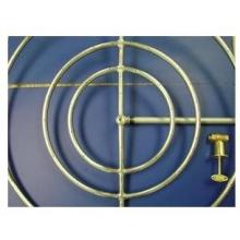 HPC 30 Inch Natural Gas Stainless Steel Round Fire Pit Kit - Match Light