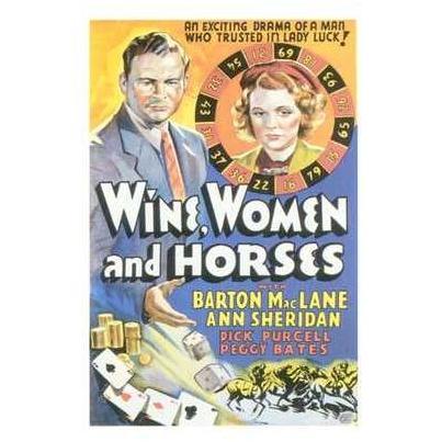 Wine Women And Horses Poster Print
