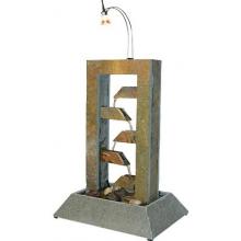 Alpine Natural Slate Stone Fountain With Light