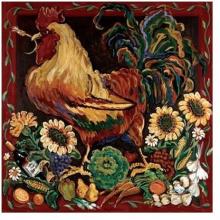 Rooster Harvest Poster Print
