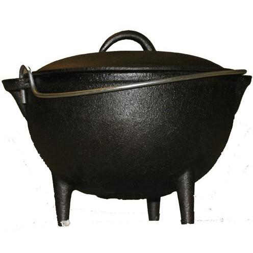 Seasoned Cast Iron Round Bottom Camp Pot W/legs 1 Qt.