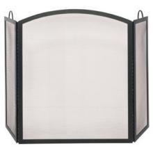 UniFlame 3 Fold Black Wrought Iron Arch Top Large Screen