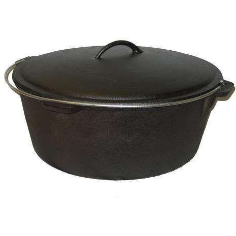 Cajun Cookware Seasoned Cast Iron Dutch Oven 20 Qt.