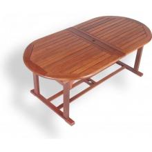 Eden Outdoor Living Plymouth Keruing Wood Expandable Table 6.5 Foot Round