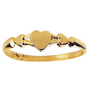 Elegant Baby Infant Gold Heart Ring
