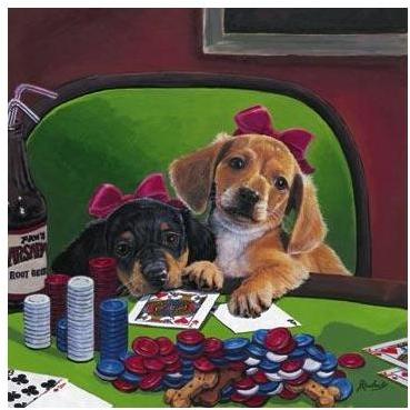 Poker Pups III Poster Print