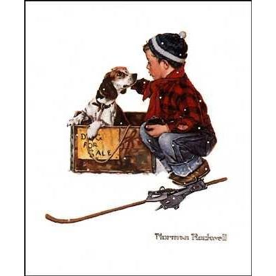 Boy Meets His Dog Poster Print
