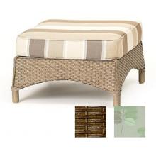 Lloyd Flanders Mandalay Ottoman In Bark Finish And Lanai Willow Fabric.