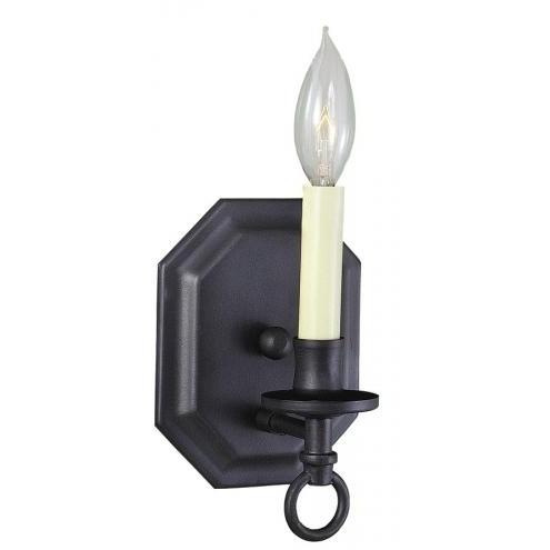 Wall Sconce Single Light Fixture In Rust Finish - 1 Bulb