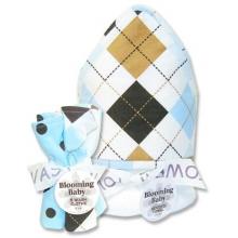 Prep School Blue Hooded Towel & Wash Cloth Bouquet Set