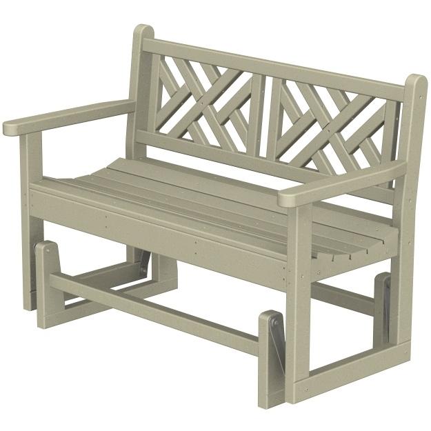 Poly-Wood Recycled Plastic Wood Chippendale Glider Bench - 48 Inches
