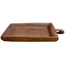 Square Teak Wood Rice Serving Tray