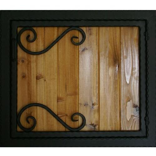 Tejas Originals Hand-Forged Iron 24 Inch Single Access Door W/ Scroll