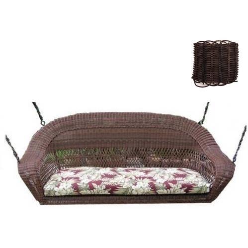 North Cape Port Royal Resin Wicker Swing - Espresso