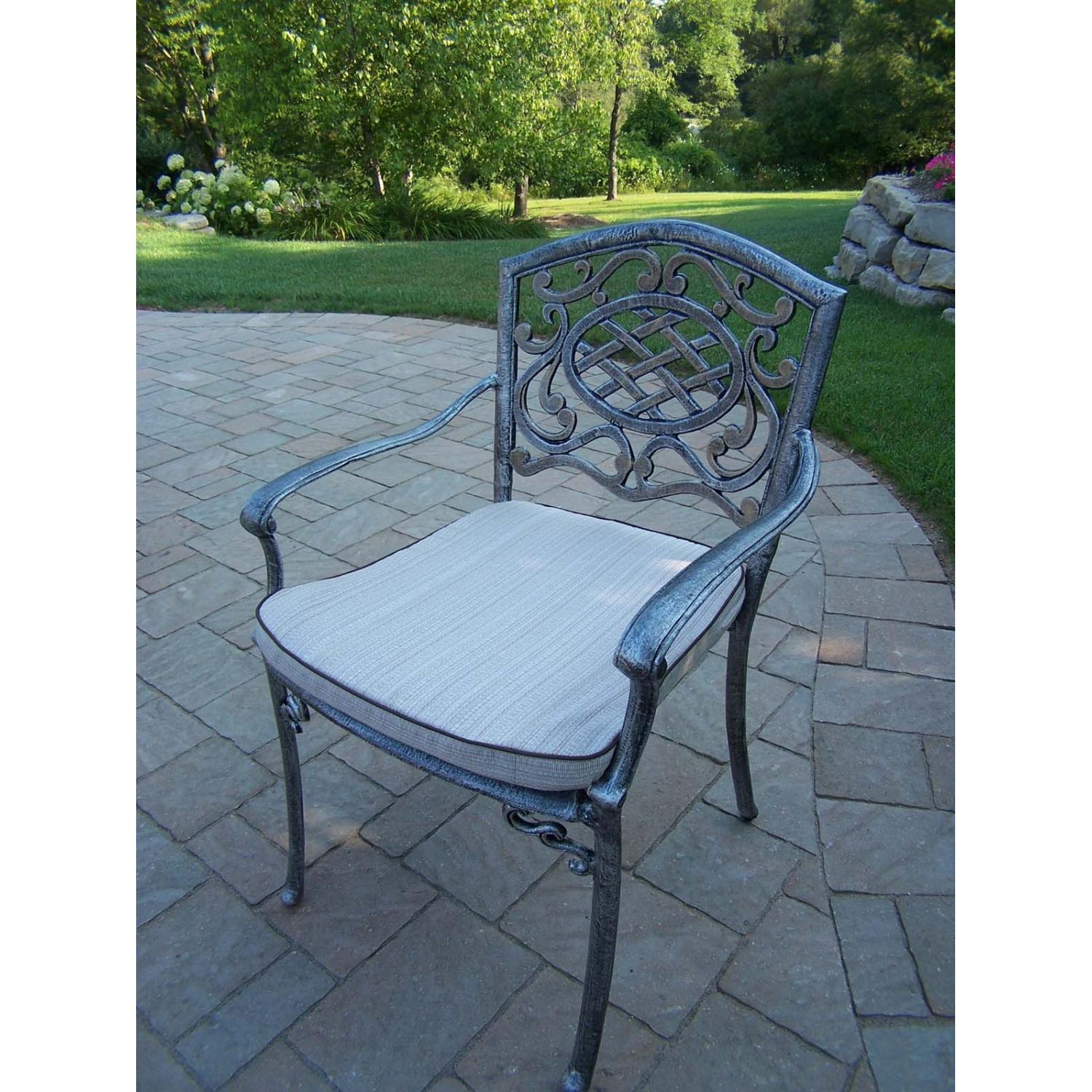 Oakland Living Mississippi Fully Welded Arm Chair With Cushion